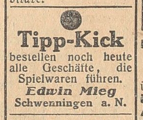 1925-09-09-Württemberger-Zeitung-Seite-4-Werbeanzeige-Tipp-Kick-bestellen-Mieg