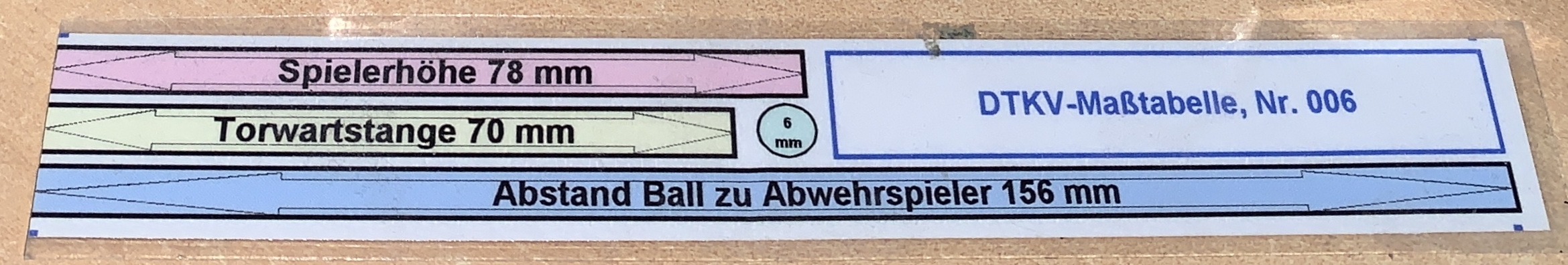 FOTO-Maßtabelle